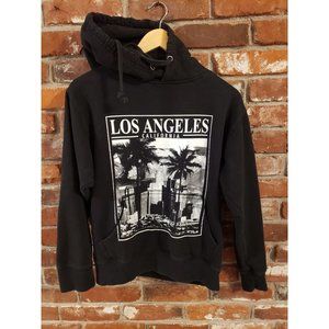 Smart Blanks black white Los Angeles graphic pull over hoodie. Size S